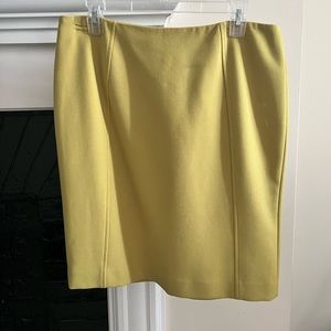 Chartreuse pencil skirt
